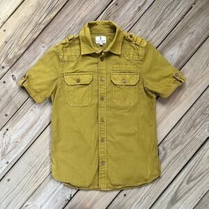 Scott James Men's Mustard Yellow Utility Shirt Button Front Size S